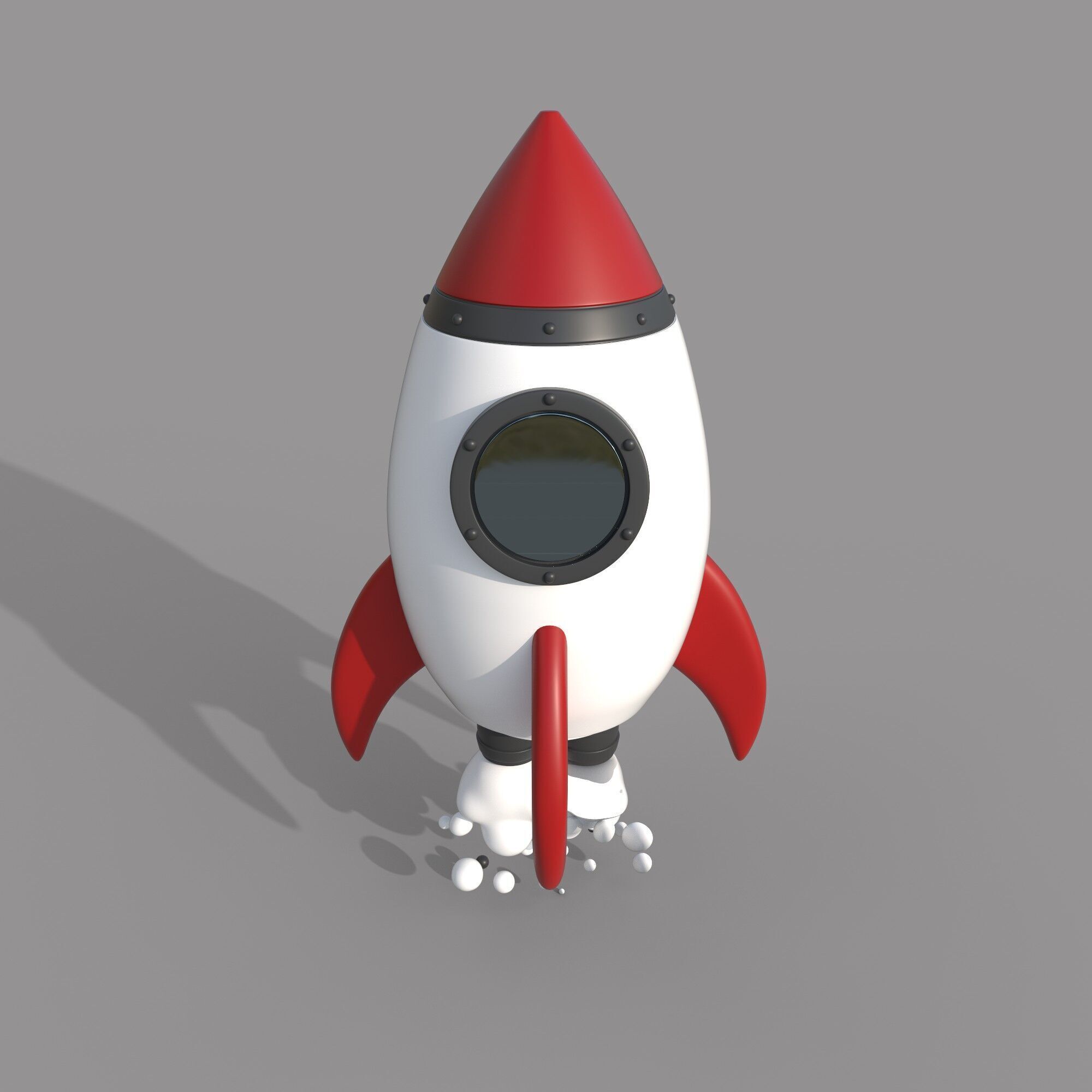Toy Rocket 3D model_2