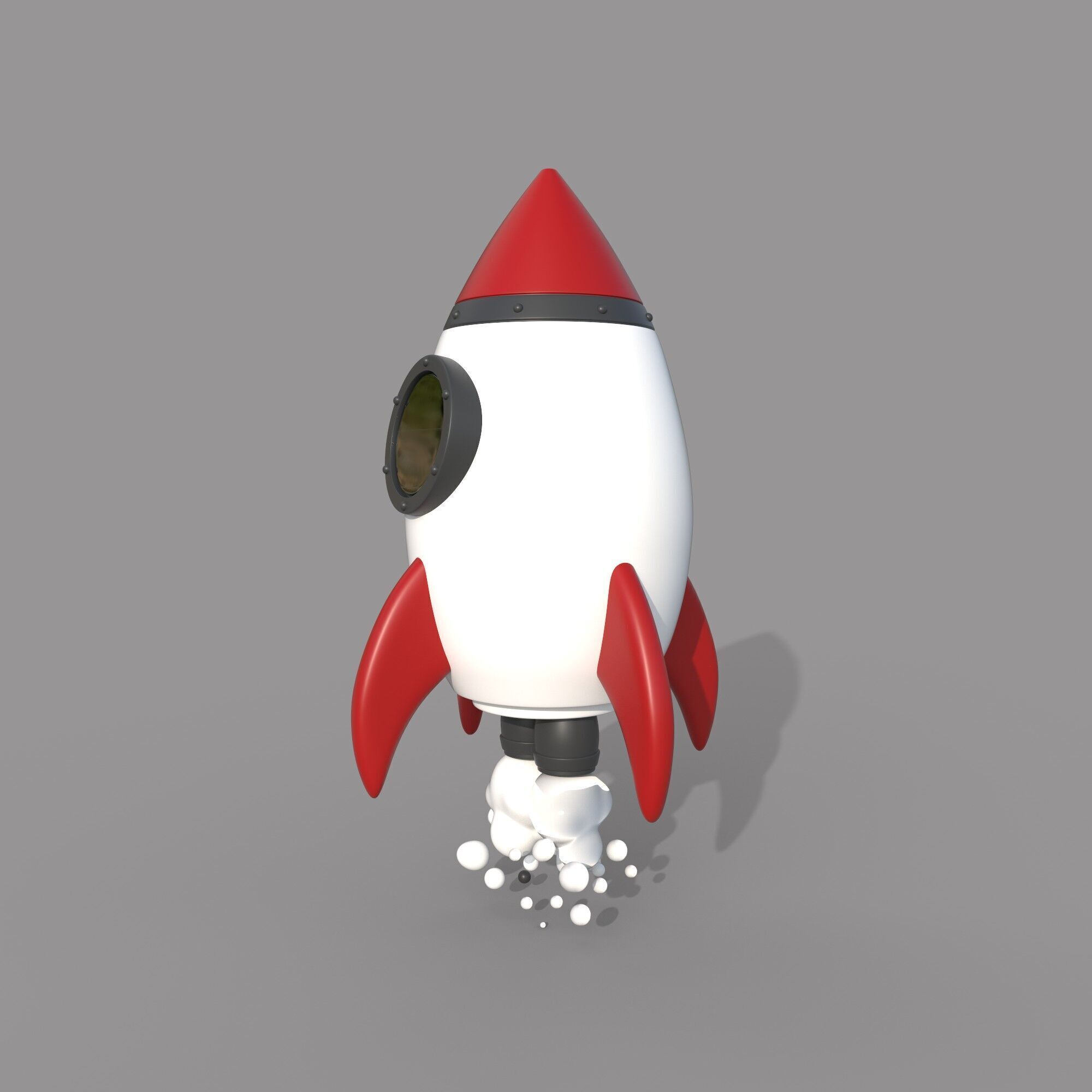 Toy Rocket 3D model_1