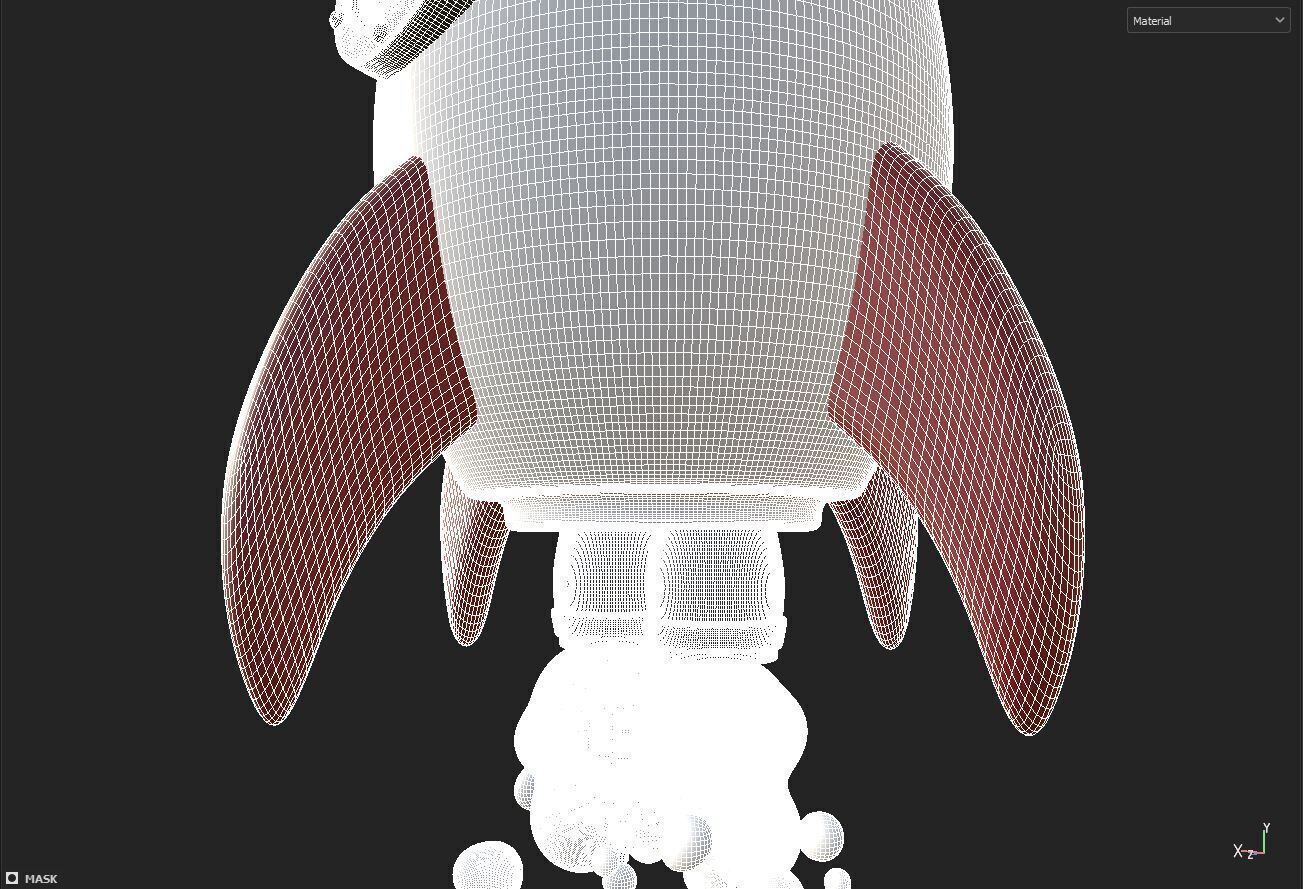 Toy Rocket 3D model_7