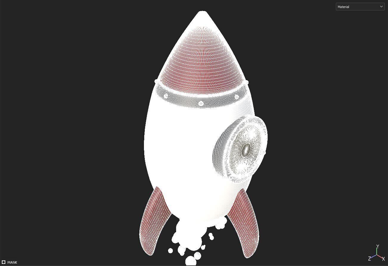 Toy Rocket 3D model_8