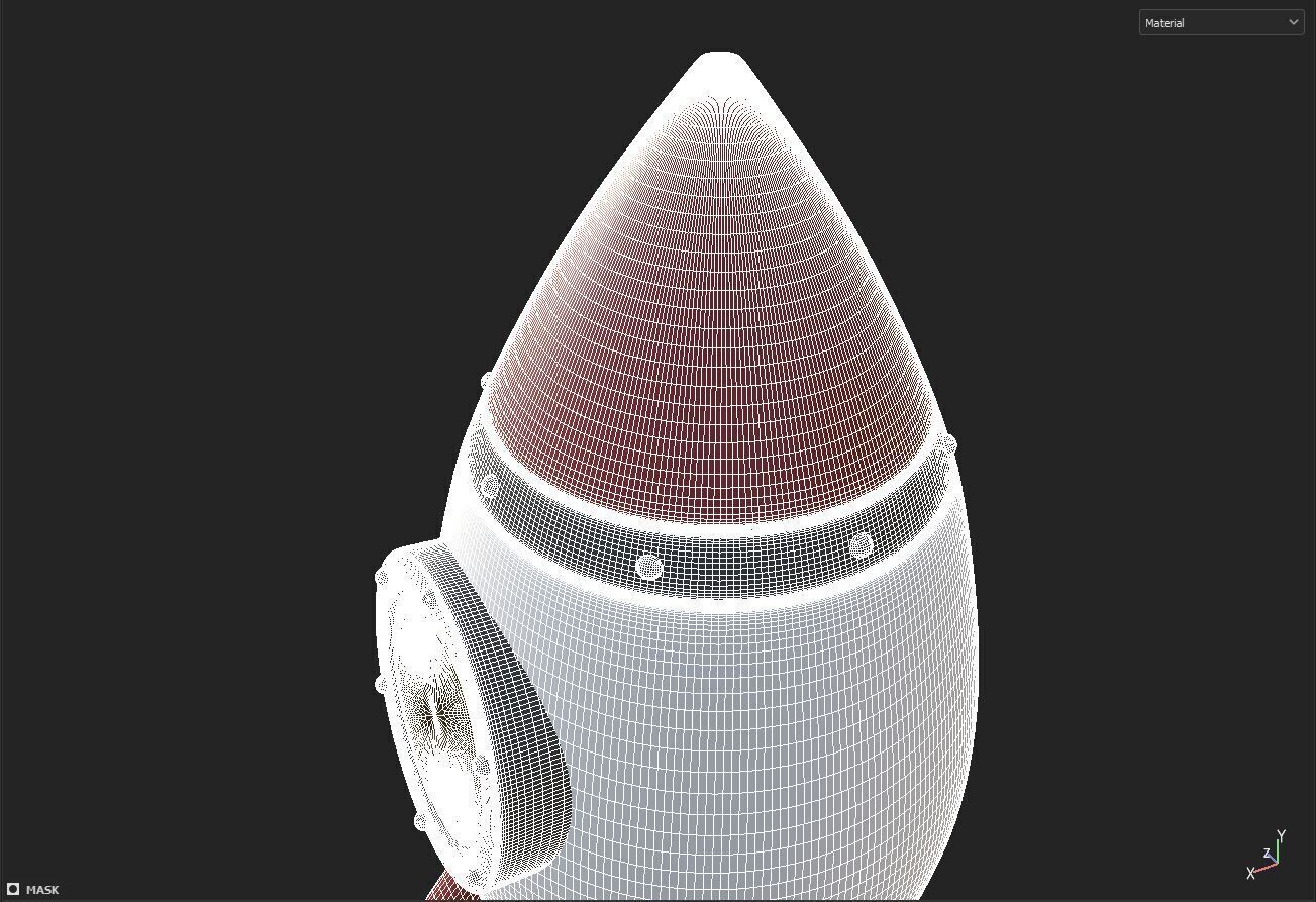 Toy Rocket 3D model_6