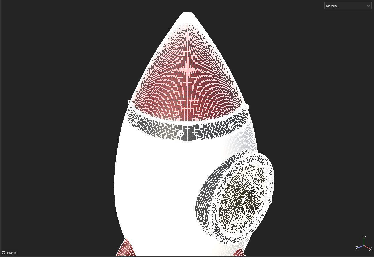 Toy Rocket 3D model_5