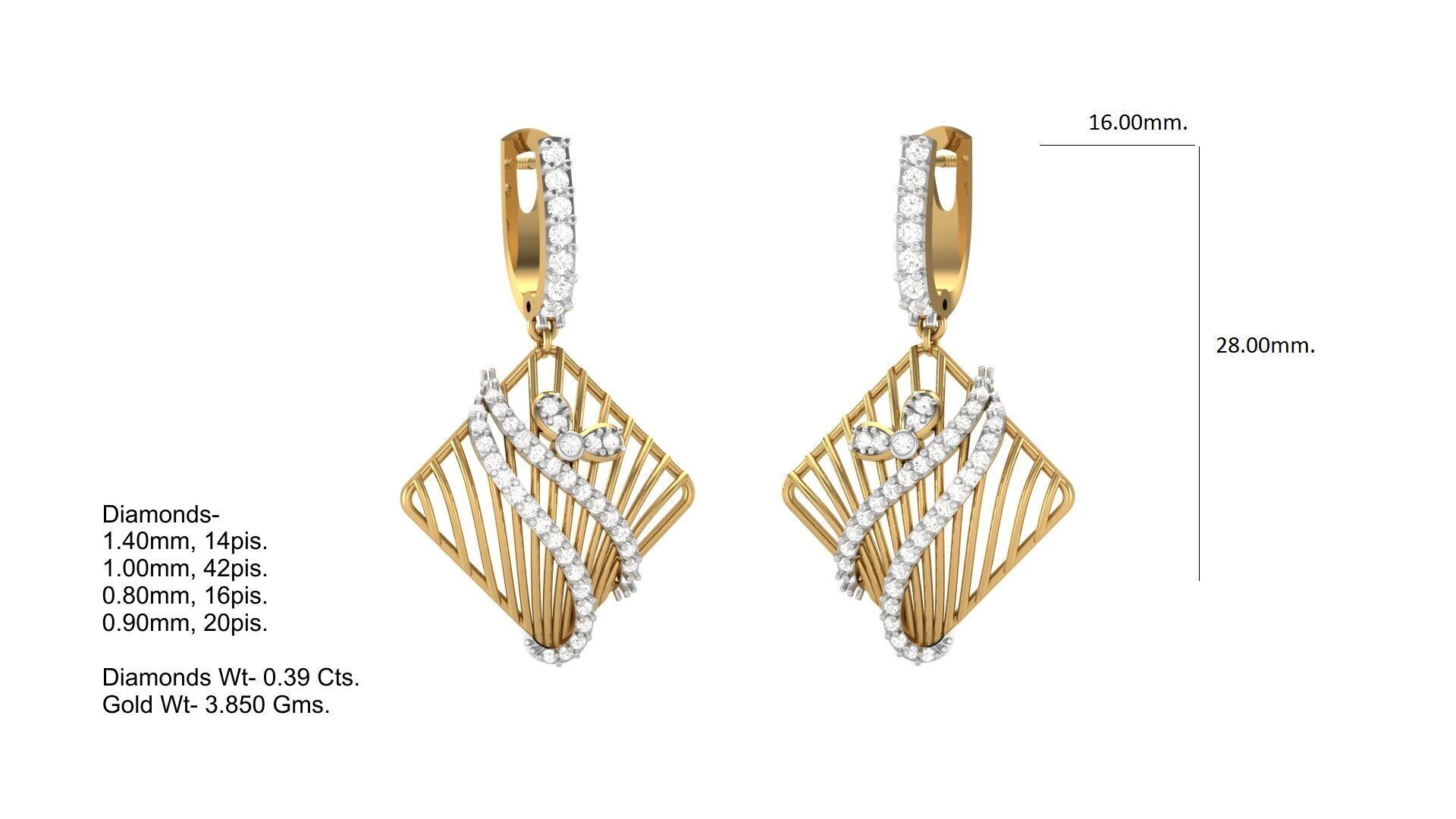 Pendant Earring Set Designs Lot 3D print model_59