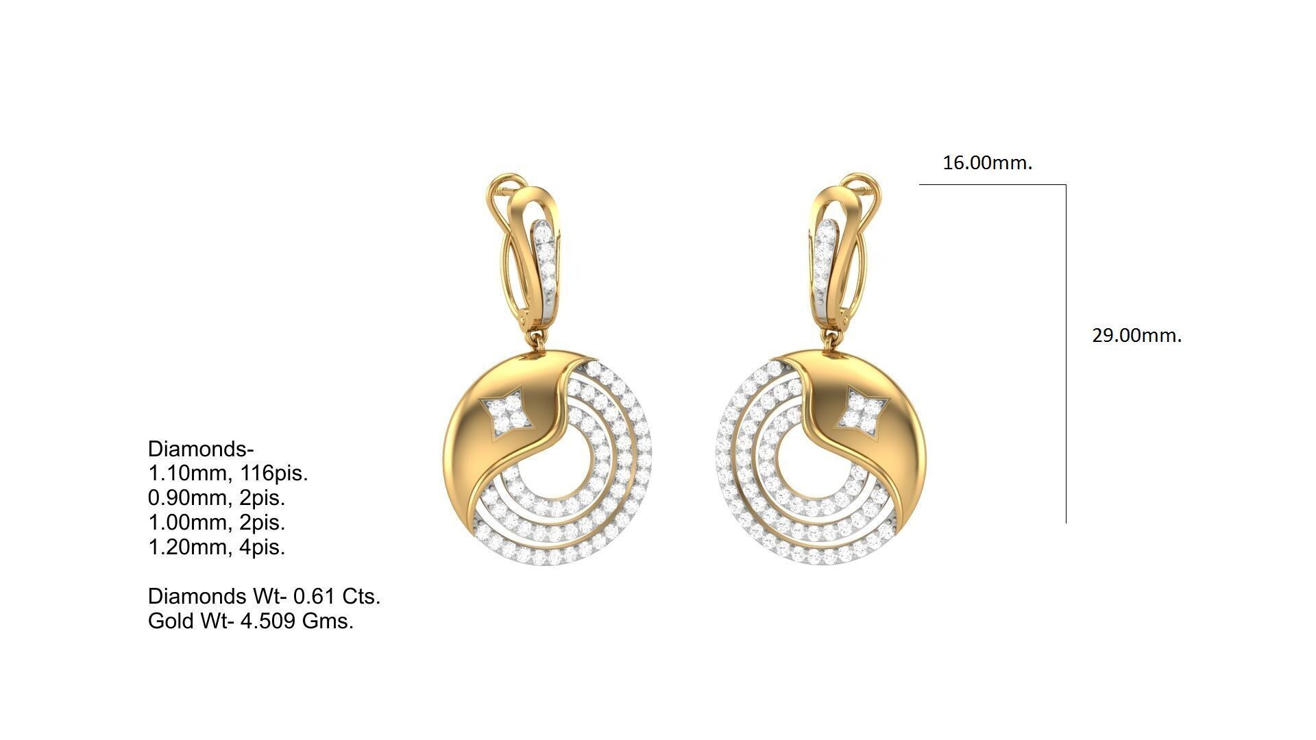 Pendant Earring Set Designs Lot 3D print model_128
