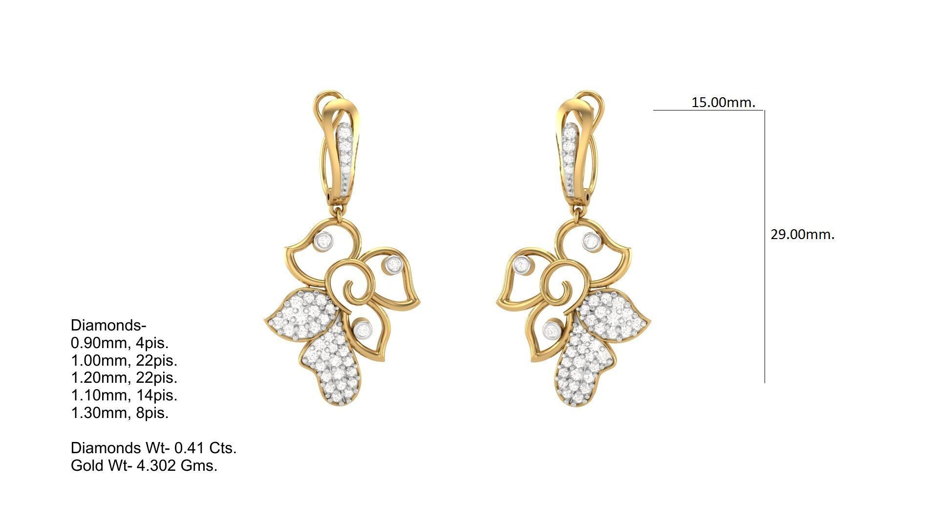 Pendant Earring Set Designs Lot 3D print model_71