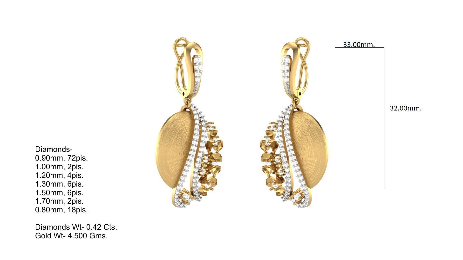 Pendant Earring Set Designs Lot 3D print model_12