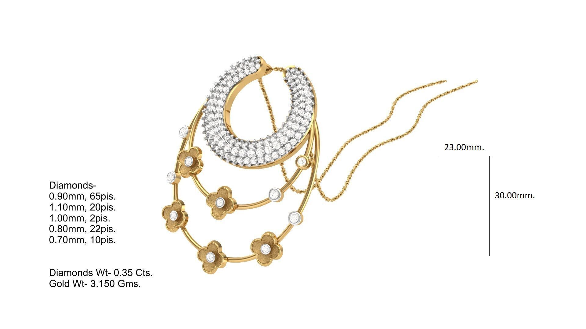 Pendant Earring Set Designs Lot 3D print model_23