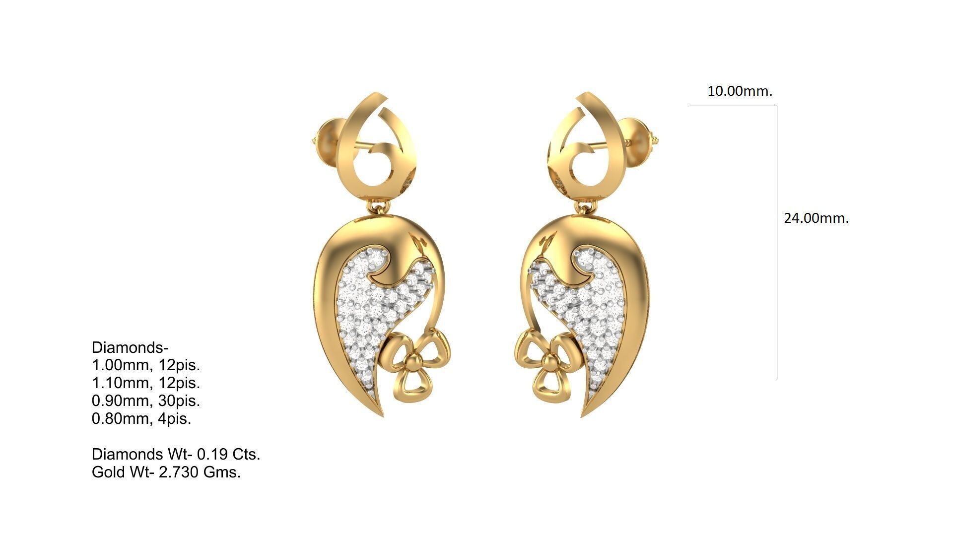 Pendant Earring Set Designs Lot 3D print model_32