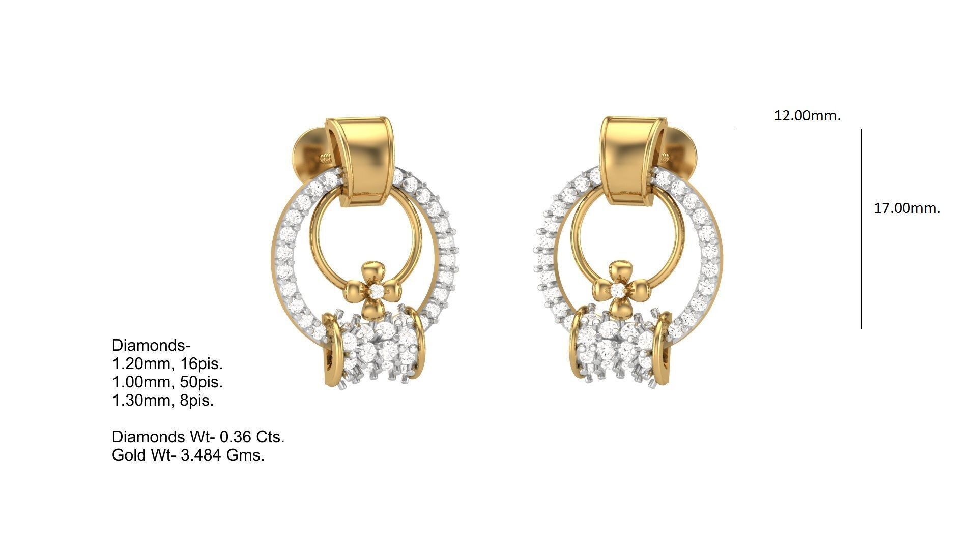 Pendant Earring Set Designs Lot 3D print model_76