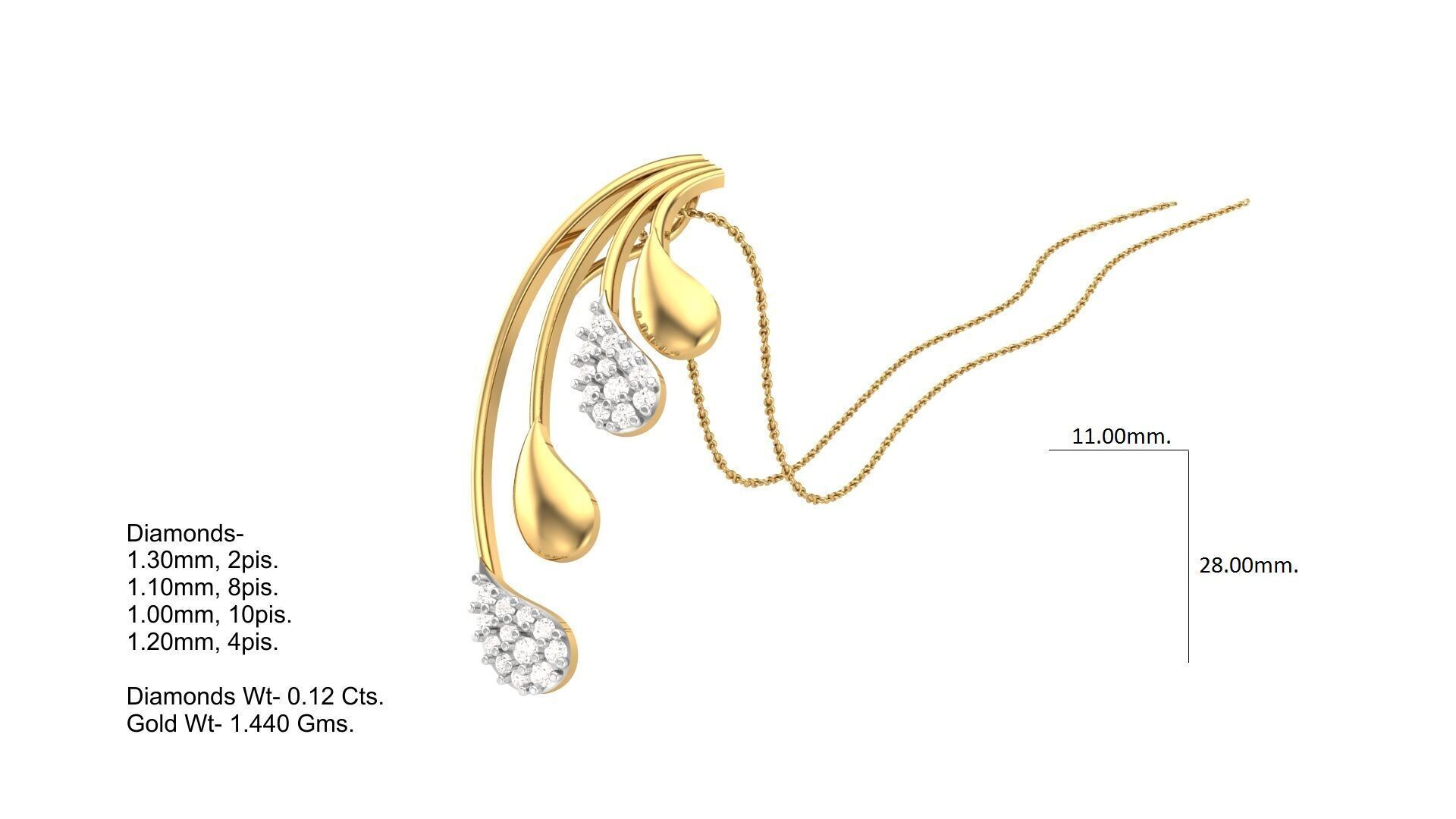 Pendant Earring Set Designs Lot 3D print model_36