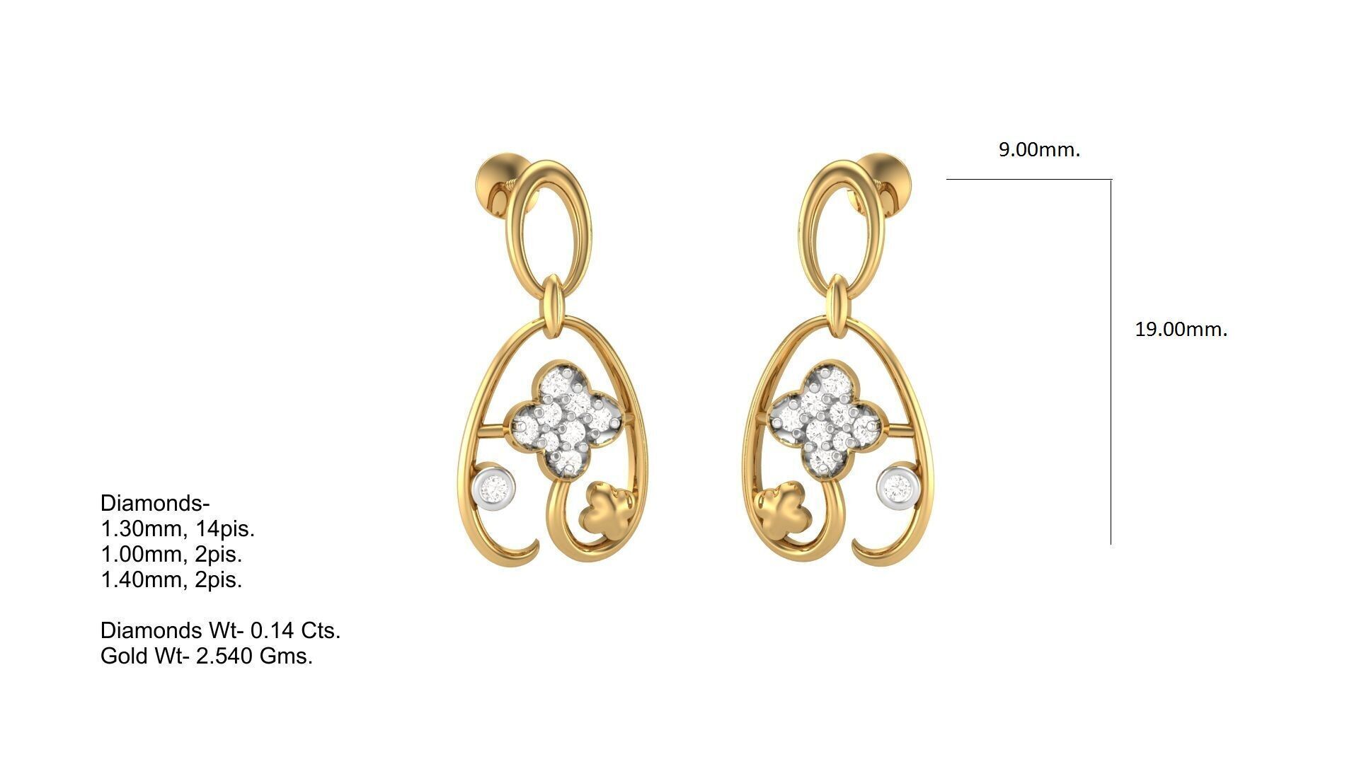 Pendant Earring Set Designs Lot 3D print model_46