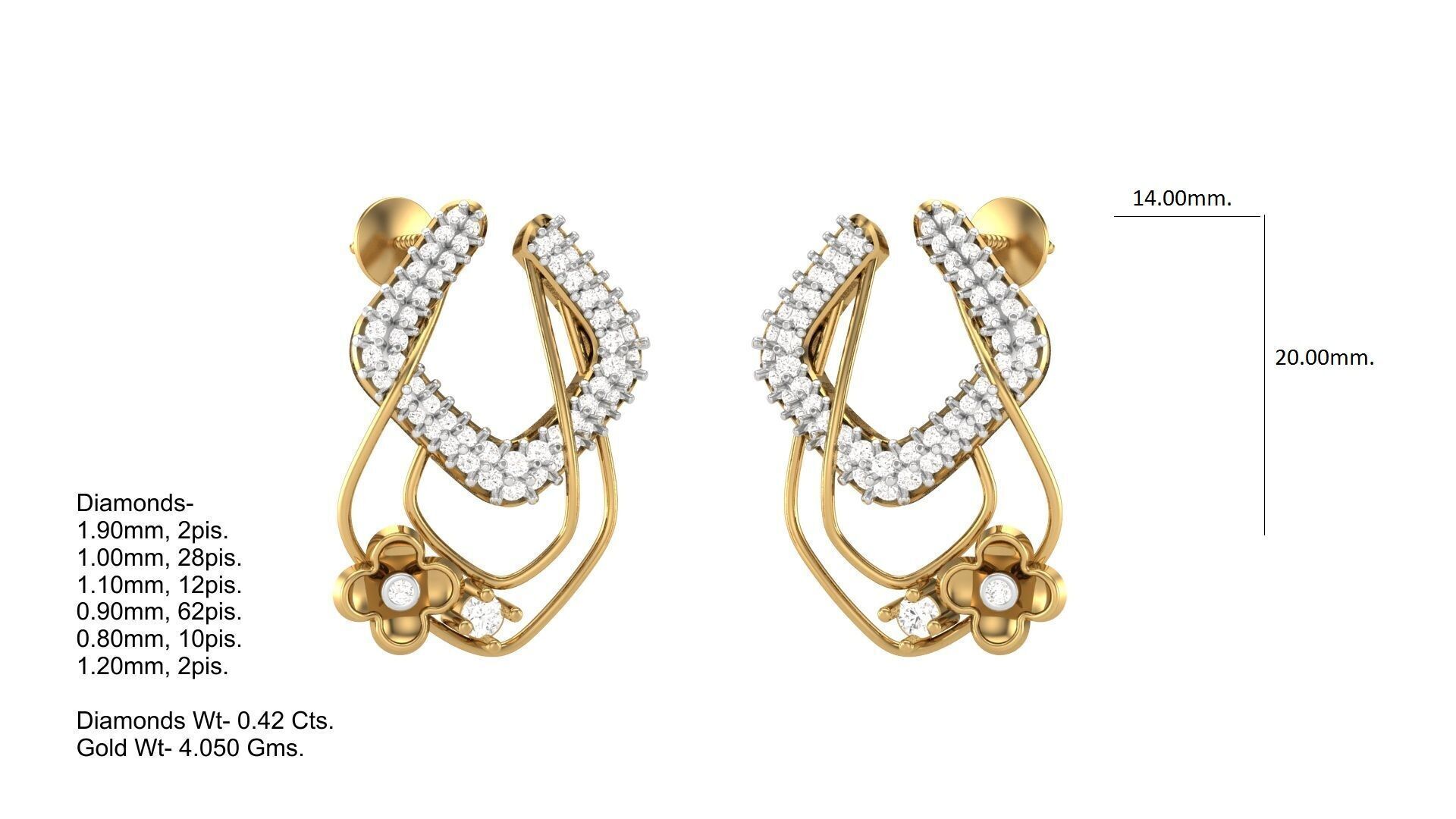 Pendant Earring Set Designs Lot 3D print model_4