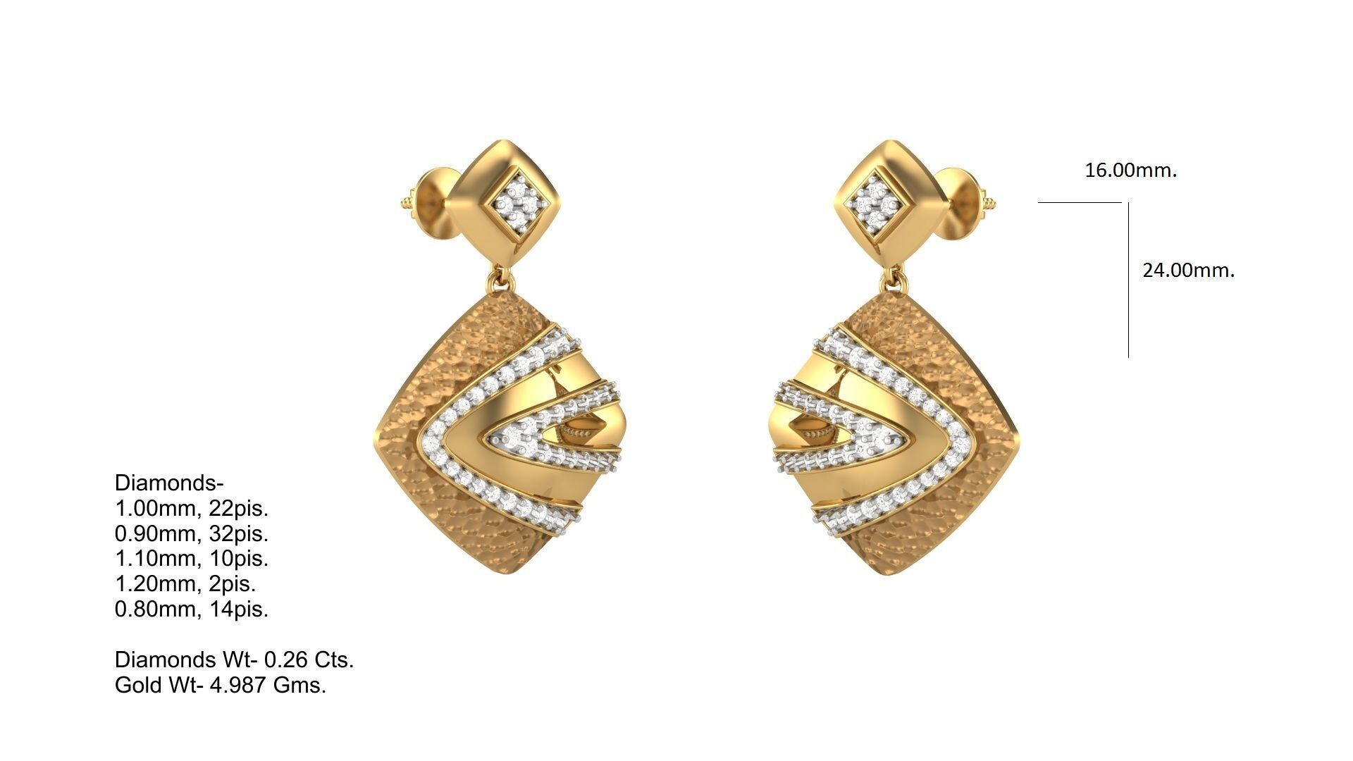 Pendant Earring Set Designs Lot 3D print model_69