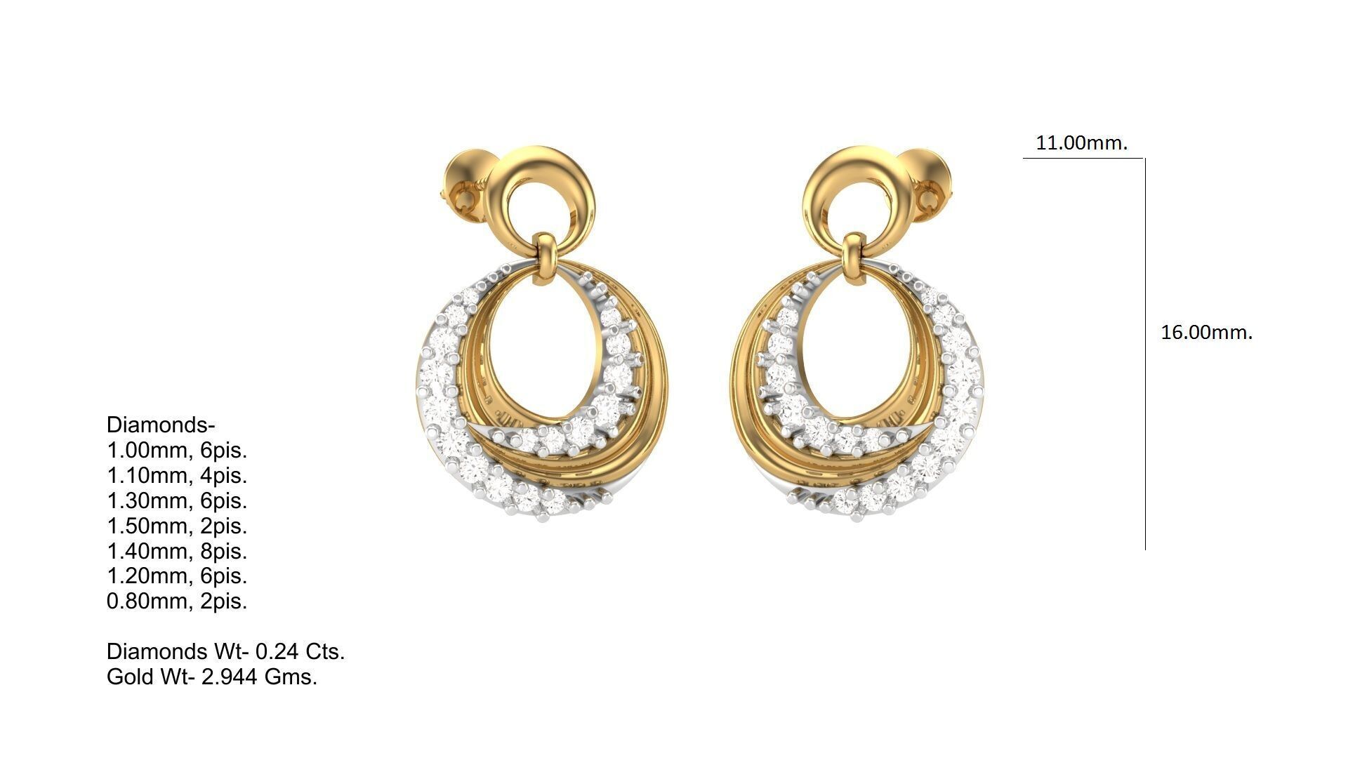 Pendant Earring Set Designs Lot 3D print model_45