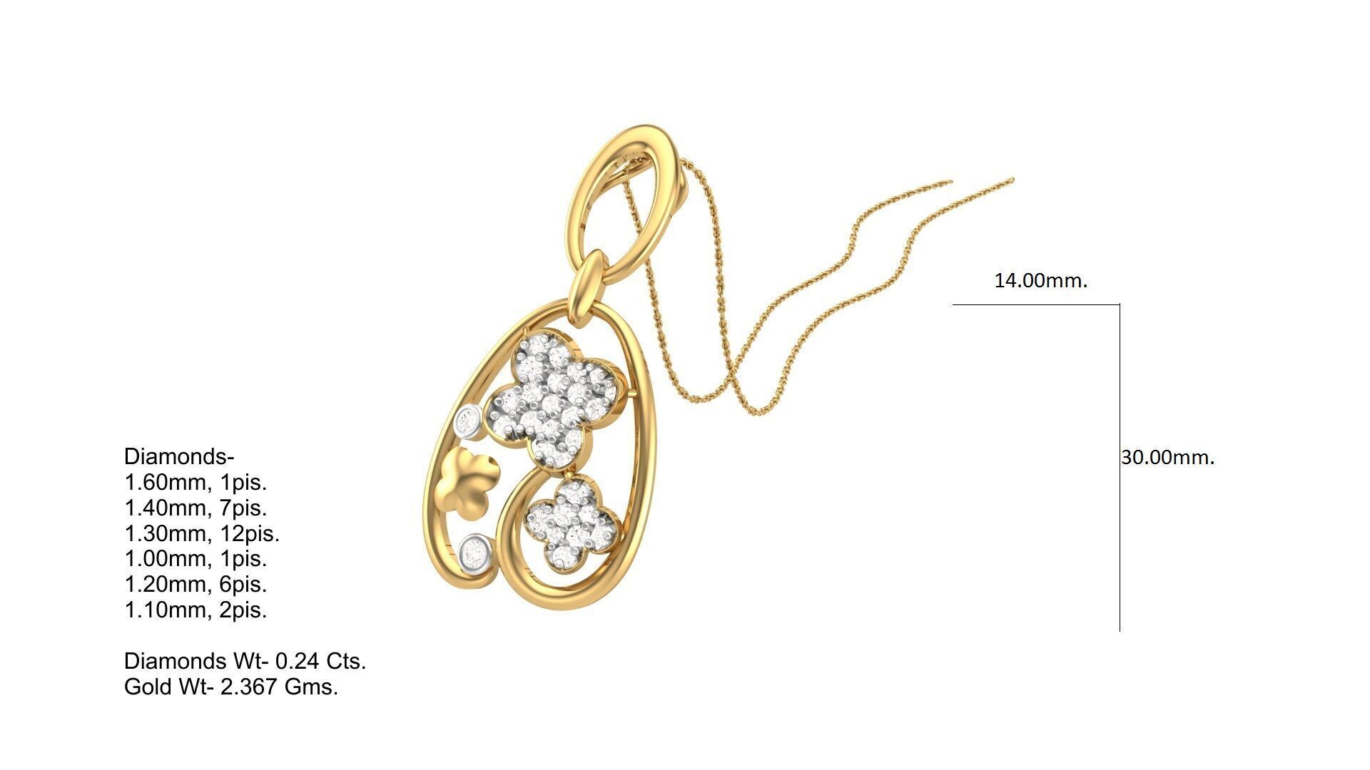 Pendant Earring Set Designs Lot 3D print model_74