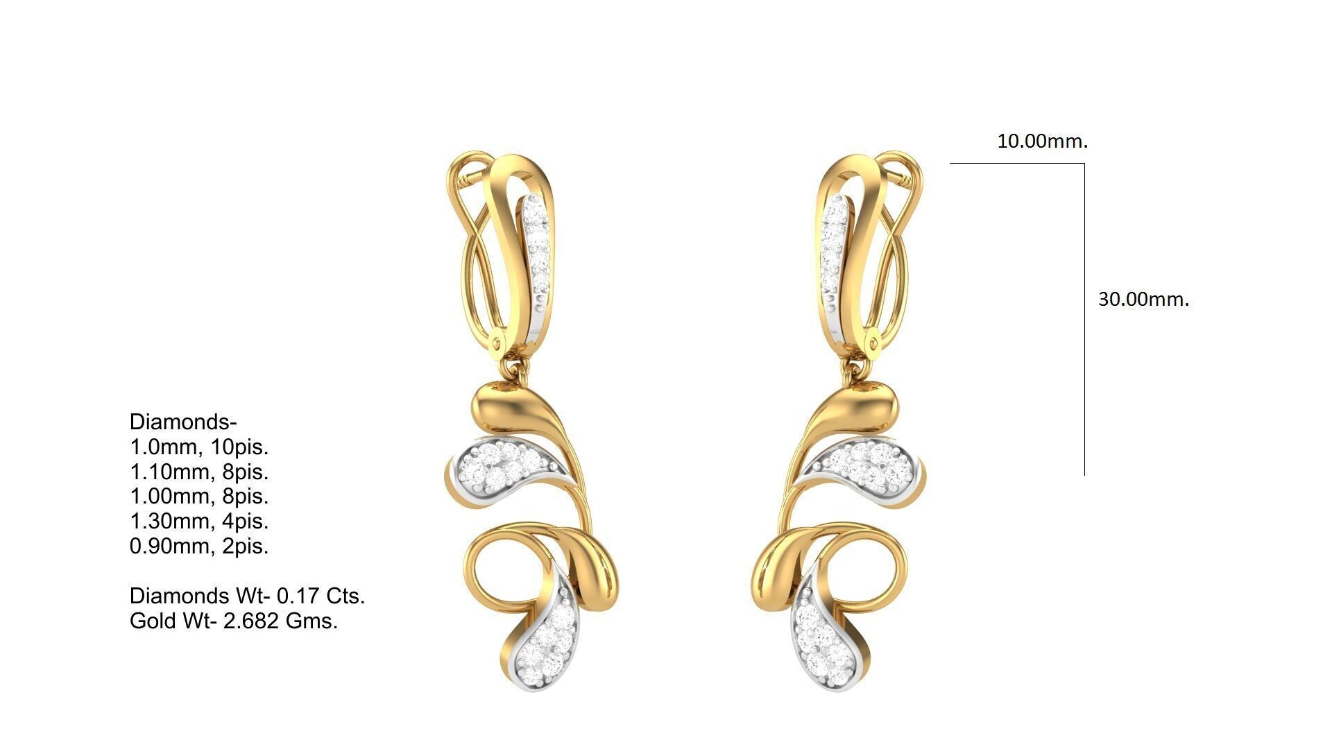 Pendant Earring Set Designs Lot 3D print model_142