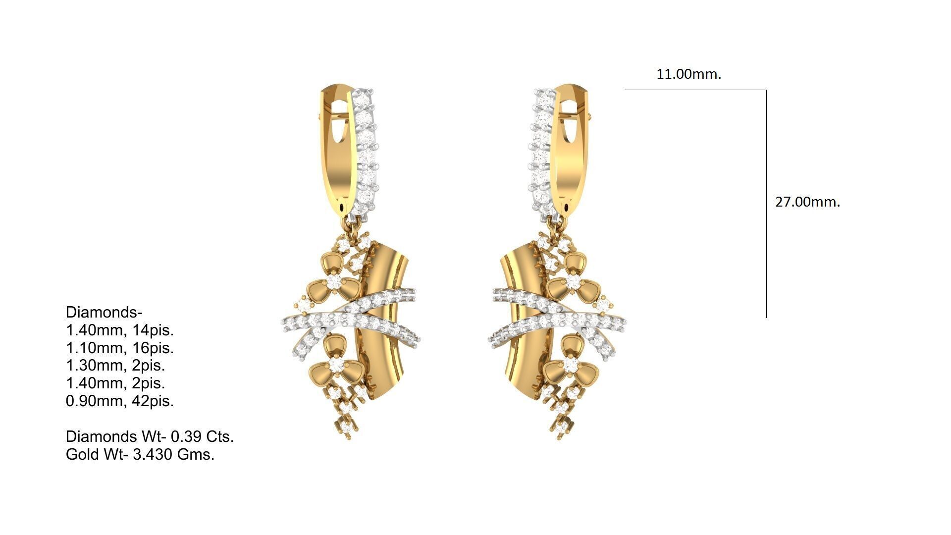 Pendant Earring Set Designs Lot 3D print model_56