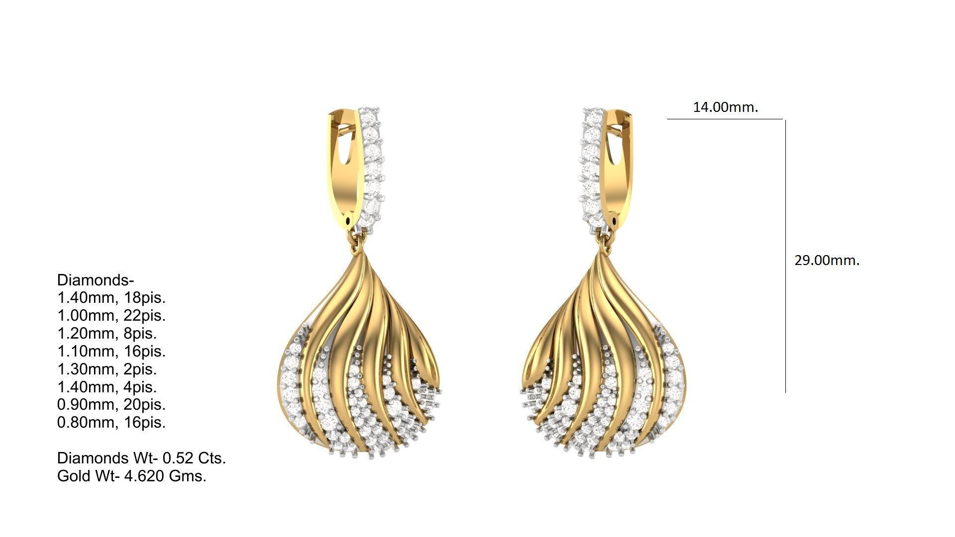 Pendant Earring Set Designs Lot 3D print model_15