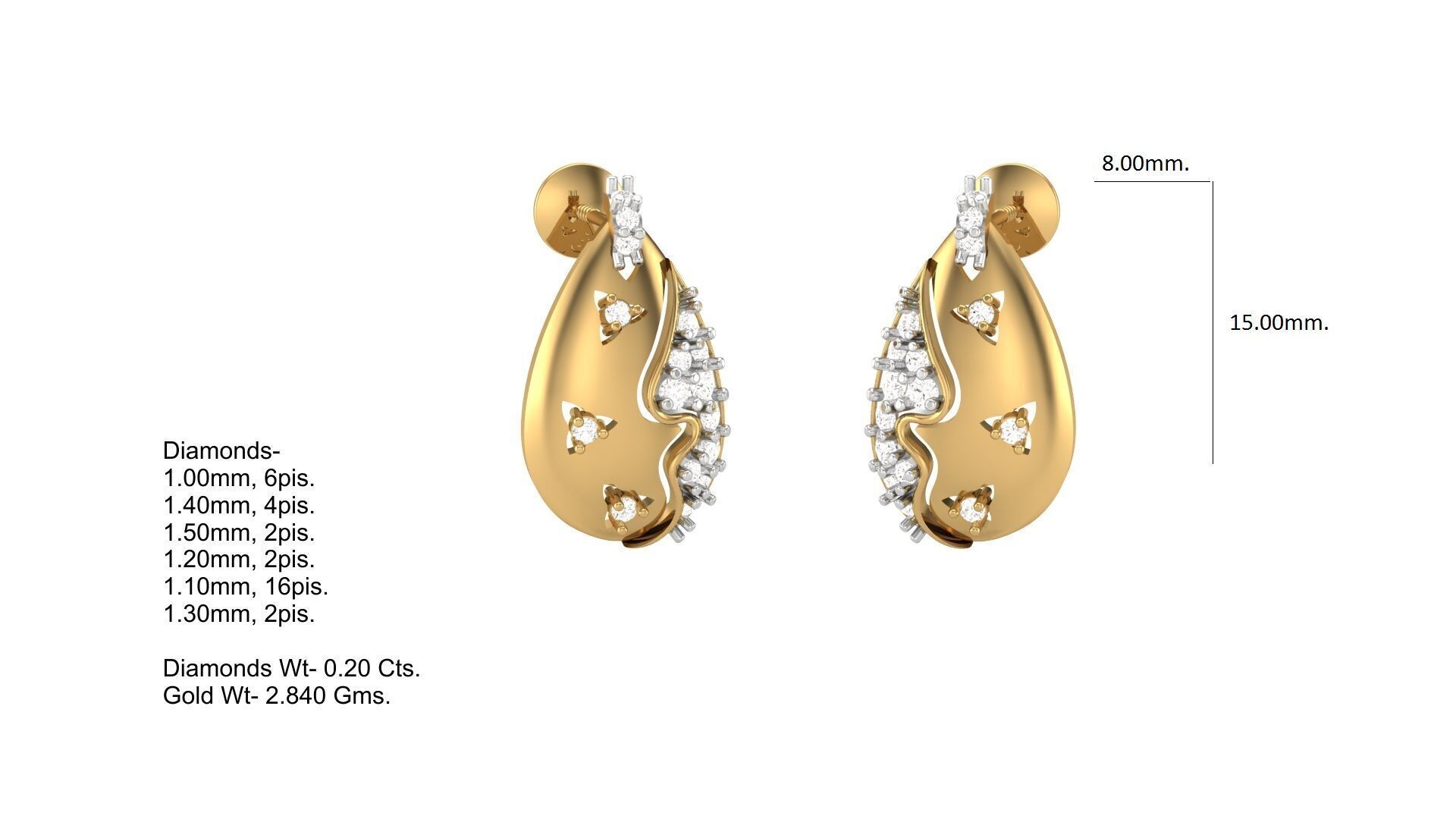 Pendant Earring Set Designs Lot 3D print model_47