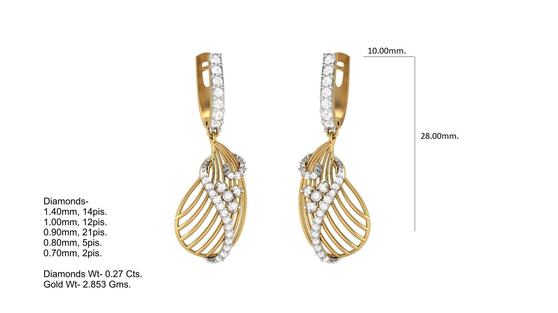 Pendant Earring Set Designs Lot 3D print model_61