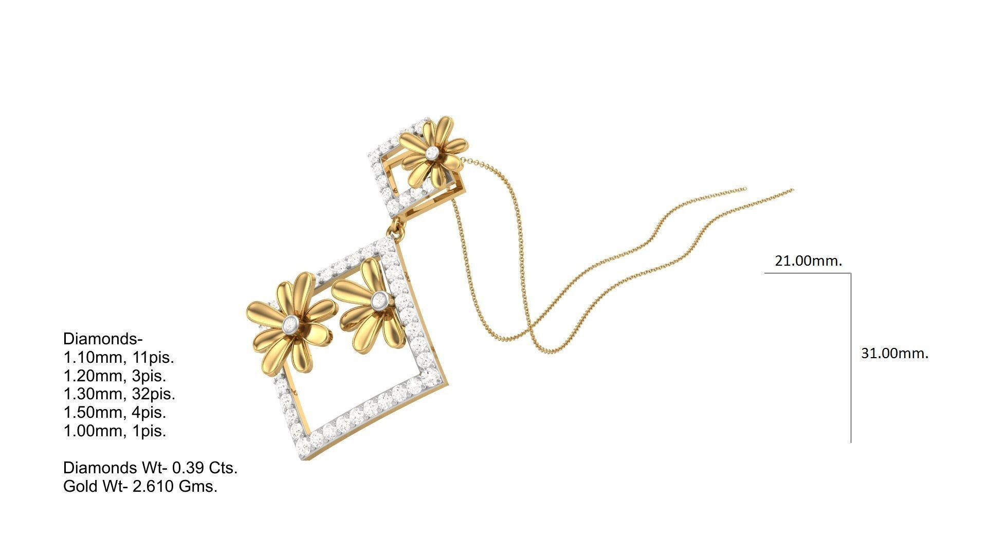 Pendant Earring Set Designs Lot 3D print model_83