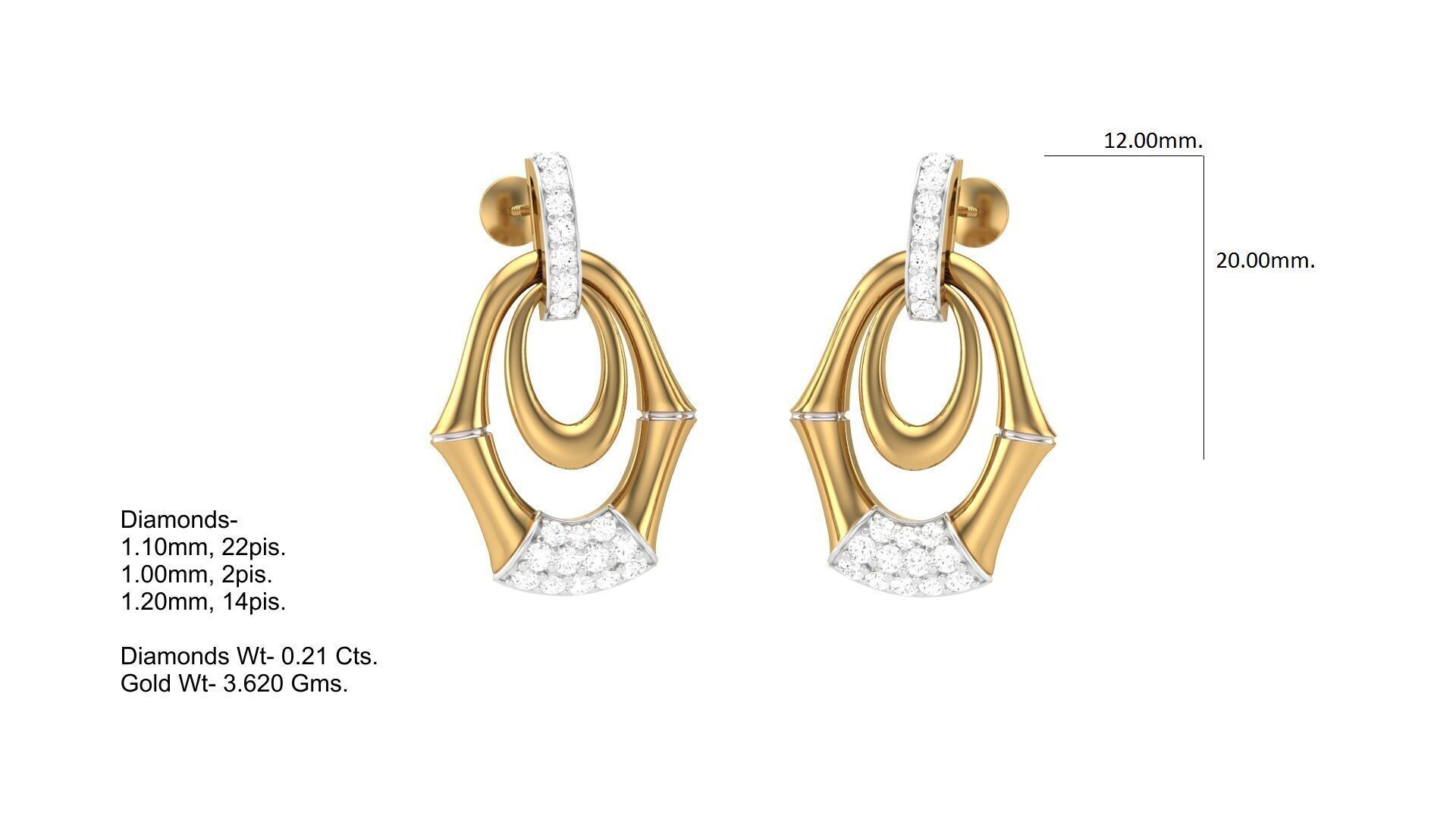 Pendant Earring Set Designs Lot 3D print model_125