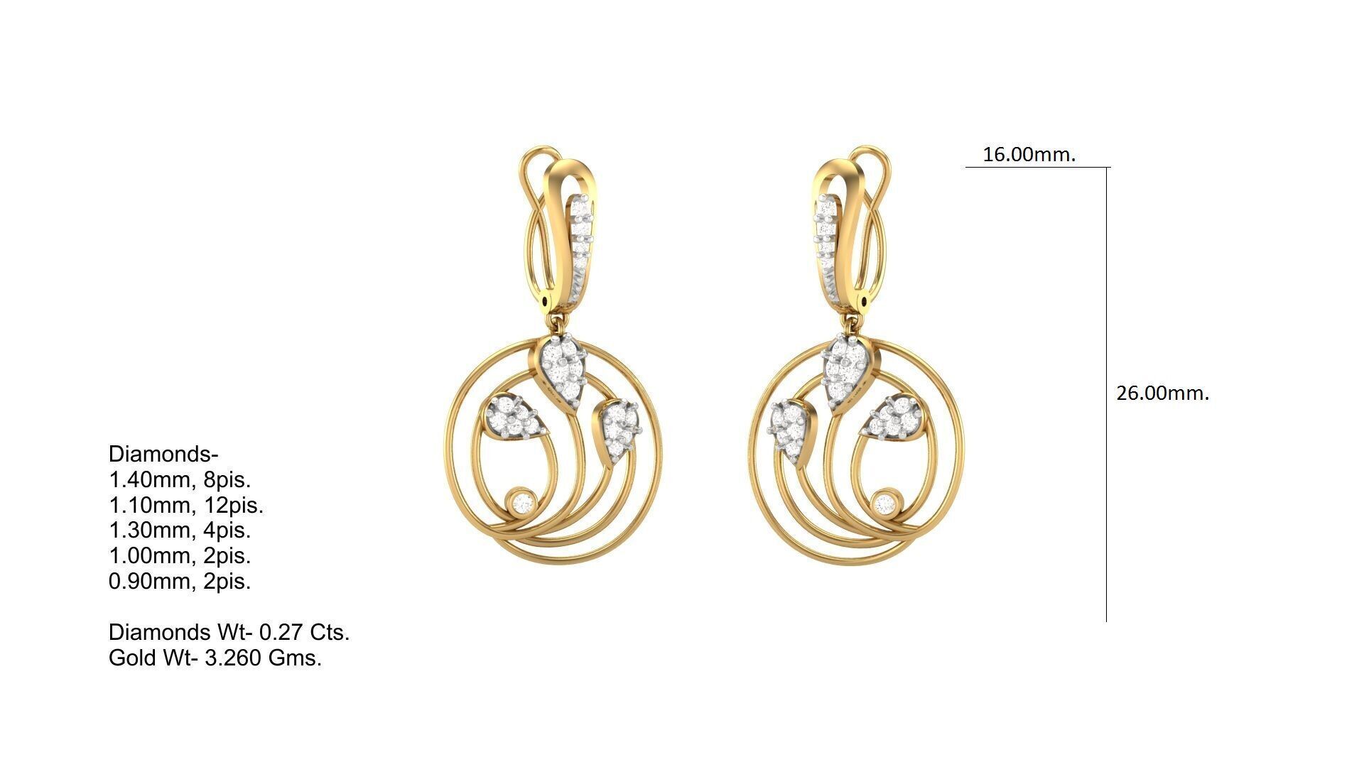 Pendant Earring Set Designs Lot 3D print model_39
