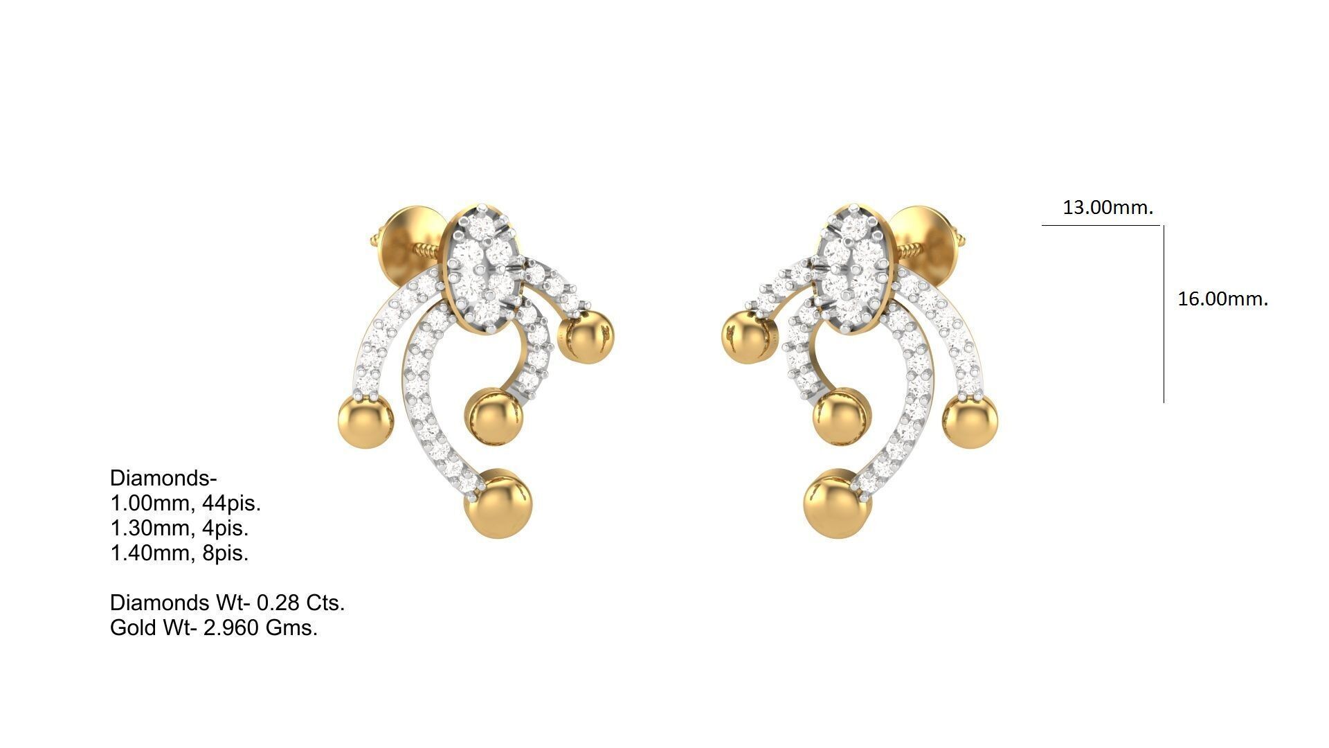 Pendant Earring Set Designs Lot 3D print model_35