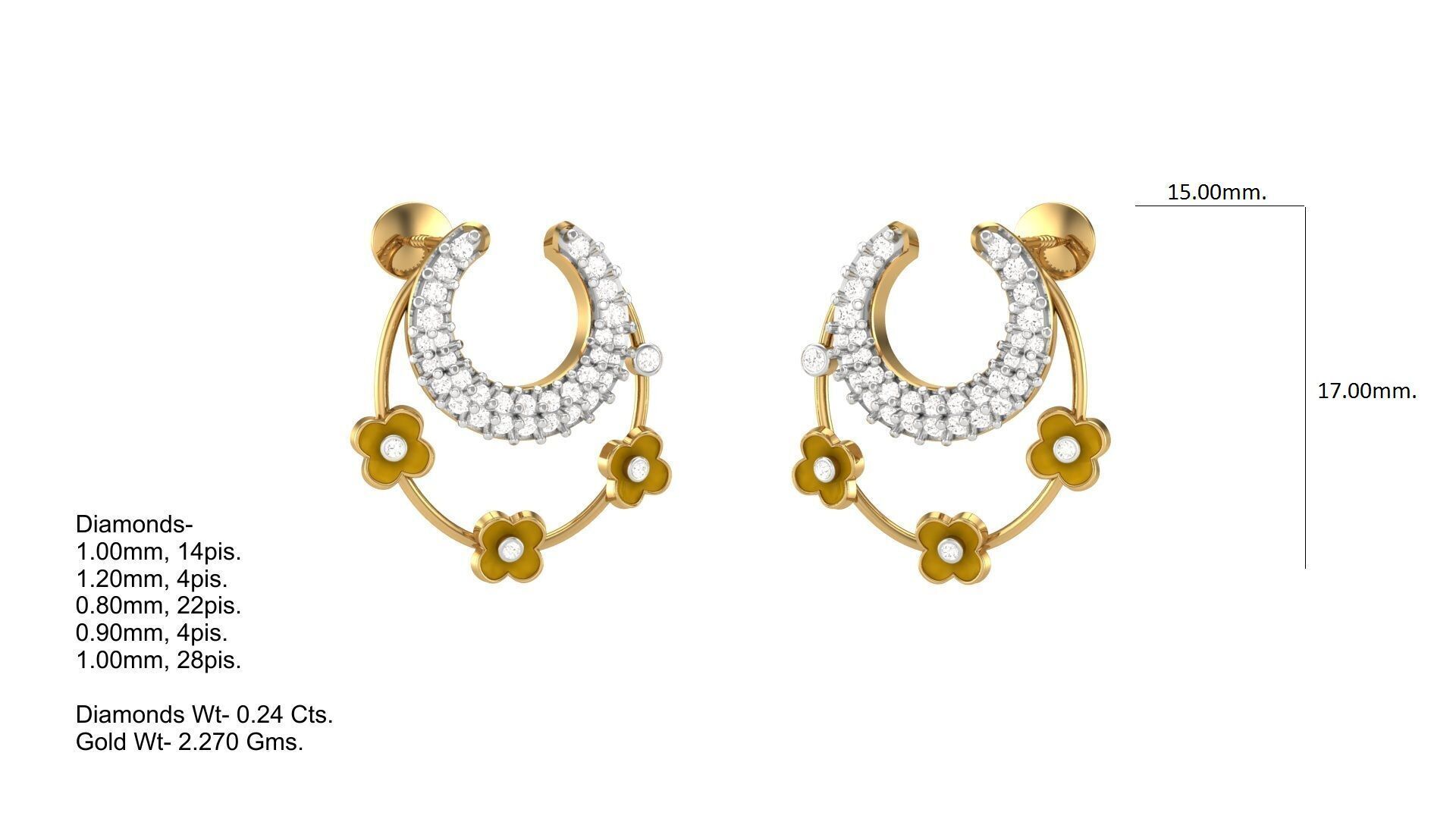 Pendant Earring Set Designs Lot 3D print model_24