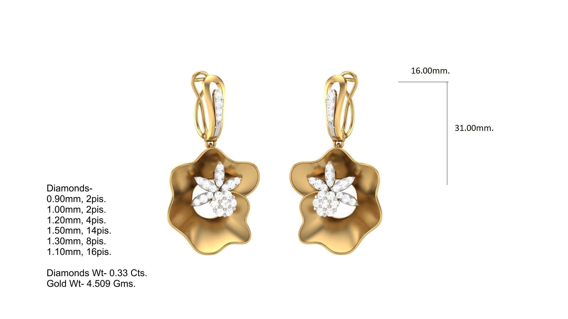 Pendant Earring Set Designs Lot 3D print model_123