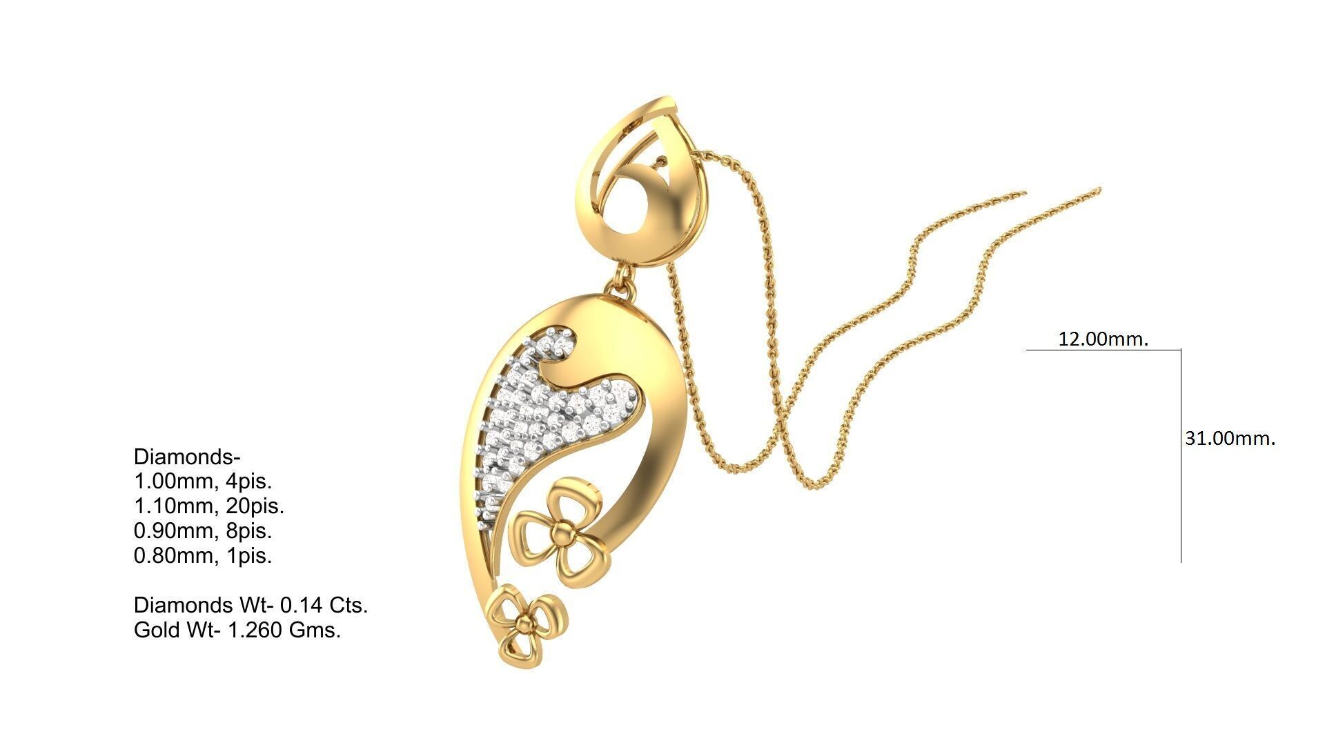 Pendant Earring Set Designs Lot 3D print model_31