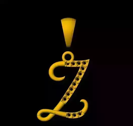 z alphabet pendant 