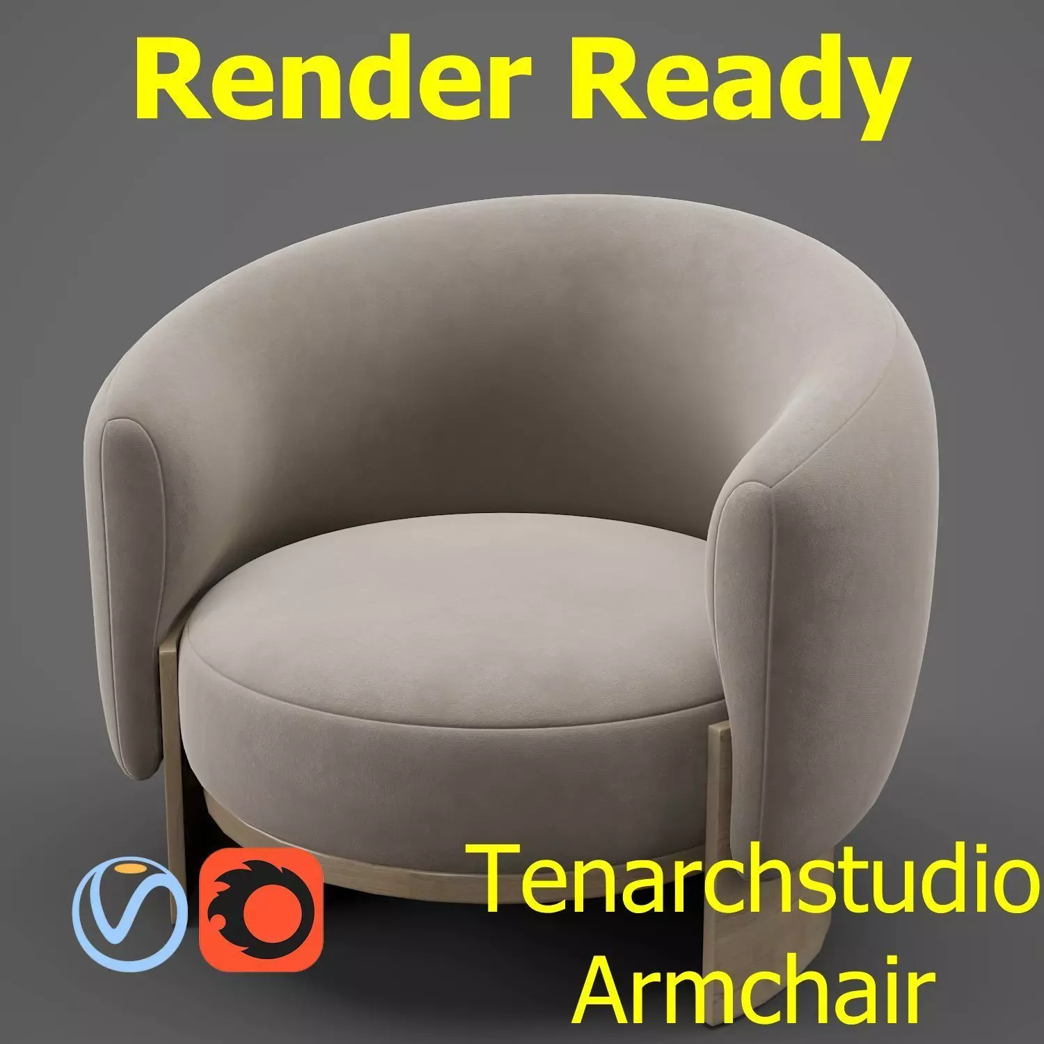 Tenarchstudio Hug armchair render ready 3D model