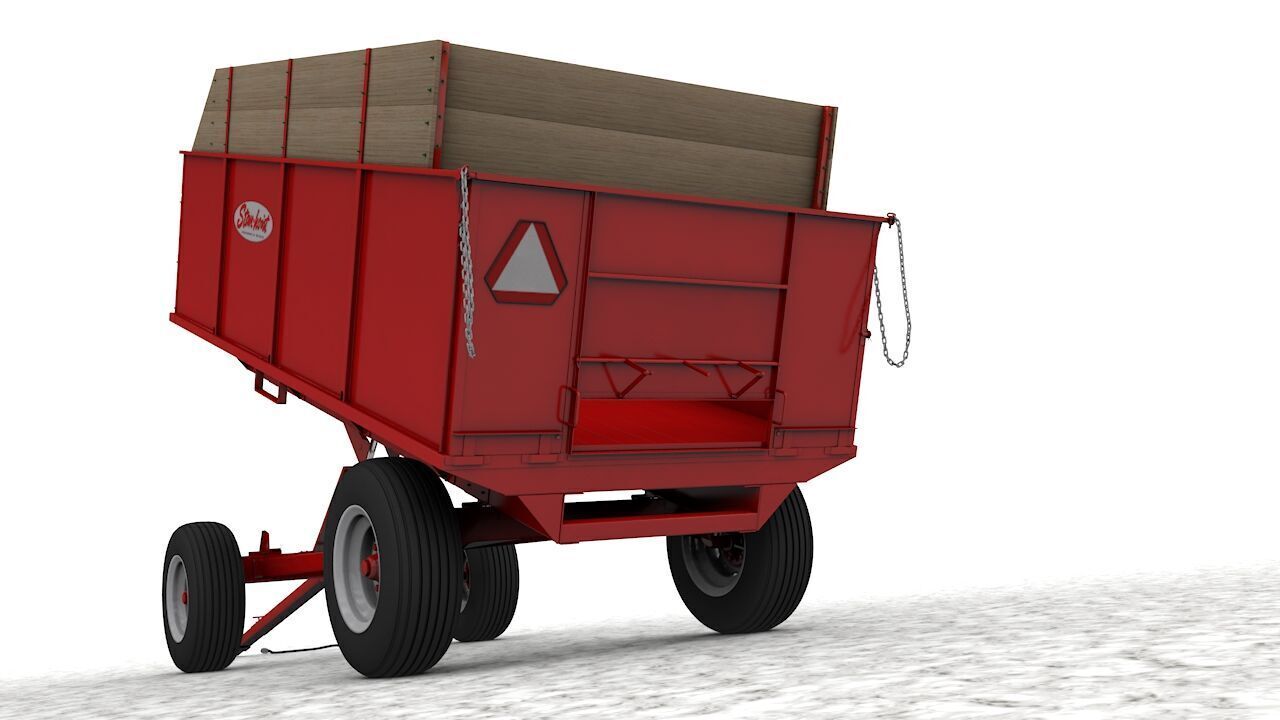 Stan Hoist 6x12 Barge Wagon 3D model_6