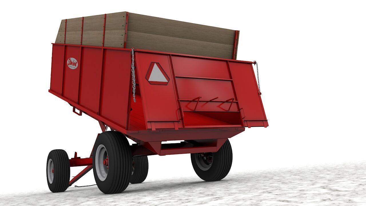 Stan Hoist 6x12 Barge Wagon 3D model_7