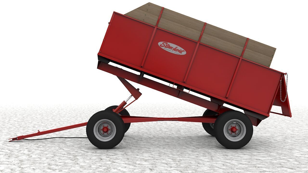 Stan Hoist 6x12 Barge Wagon 3D model_1