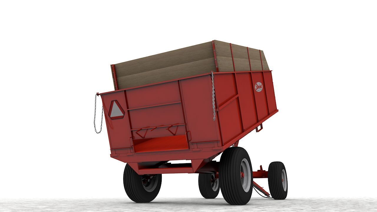 Stan Hoist 6x12 Barge Wagon 3D model_12