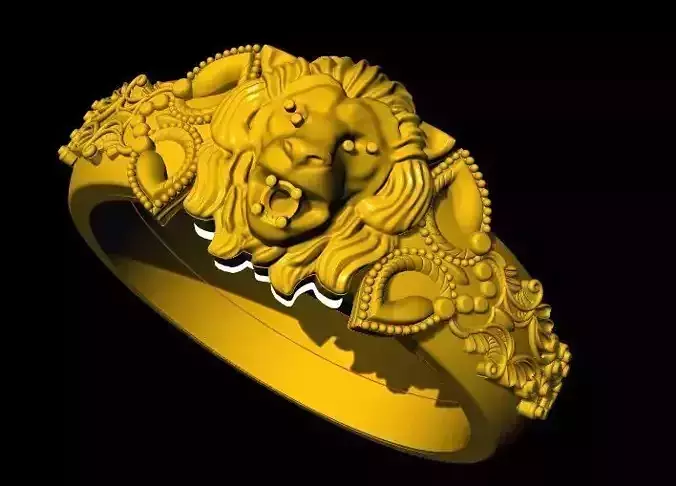 lion ring 3dm file