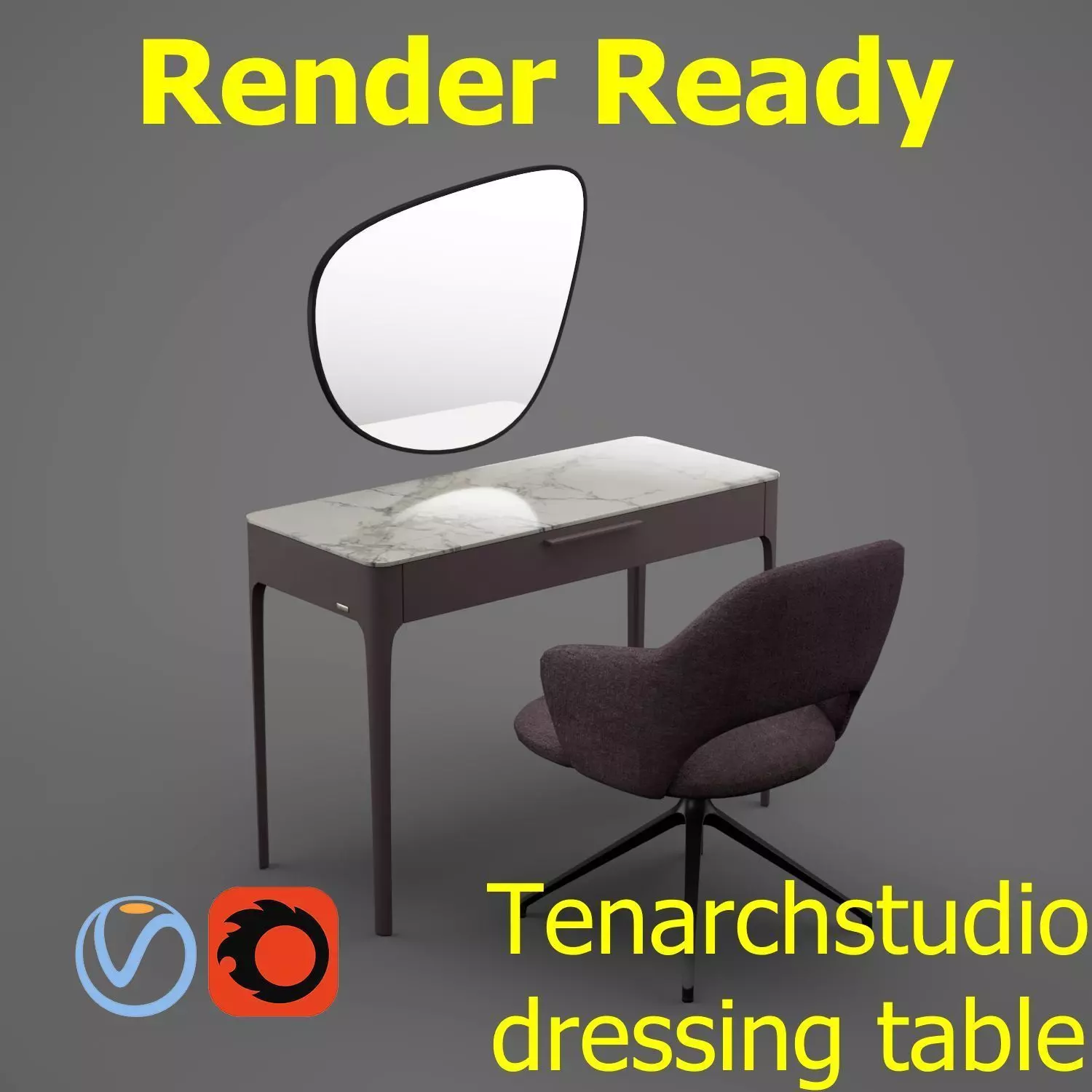 Tenarchstudio Mara Table Roma Play Armchair Render Ready 3D model
