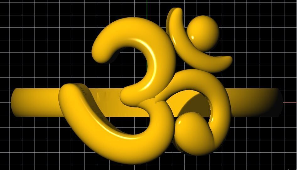 om ring 3dm file 3D print model_2