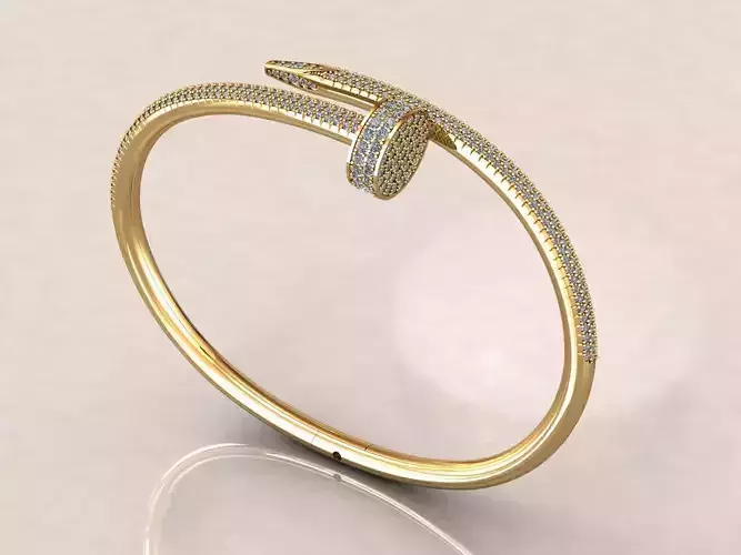 Nail Bracelet 17 cm Full Pave