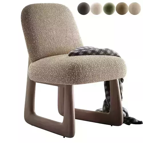 Pula Warm White Boucle Dining Chair