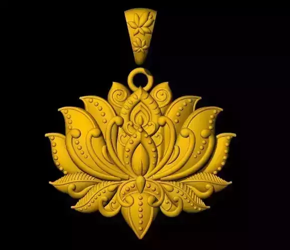 flower pendant 3dm file