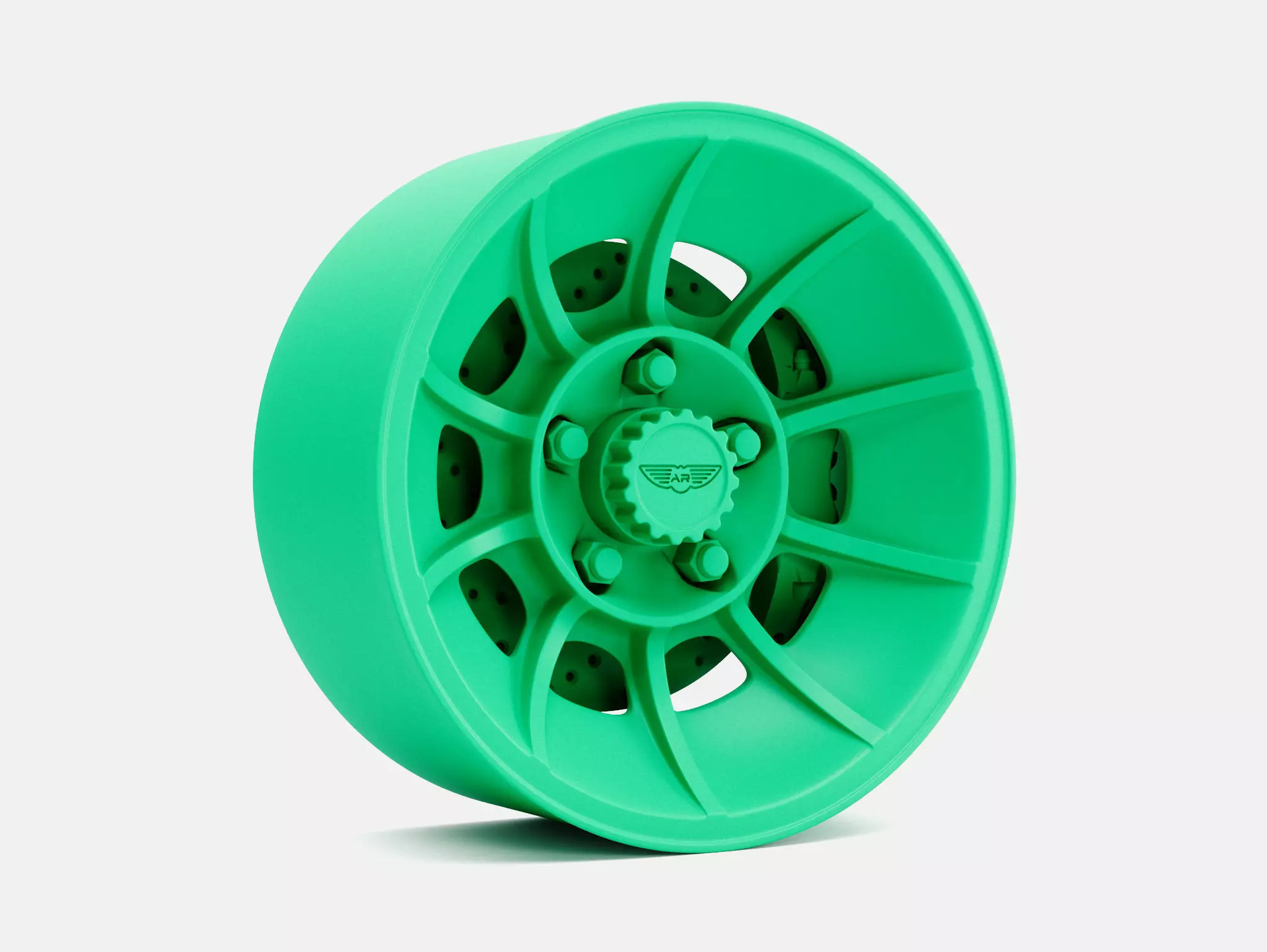 15x7 American Racing Vector Wheel and Brake 3D print model_1