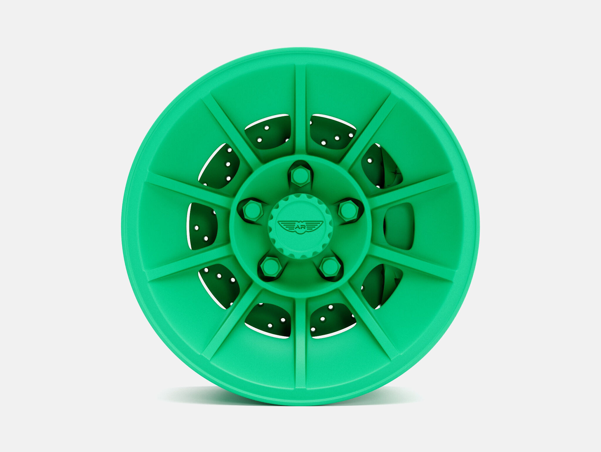 15x7 American Racing Vector Wheel and Brake 3D print model_3