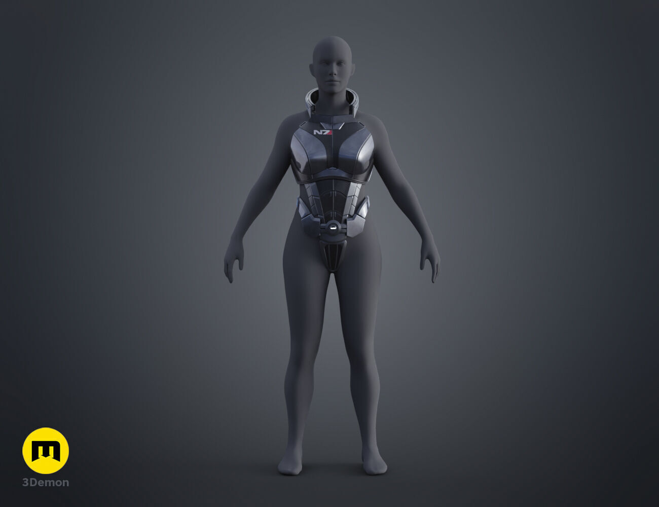 N7 Female Shepard Armor - Mass Effect 3D print model_15