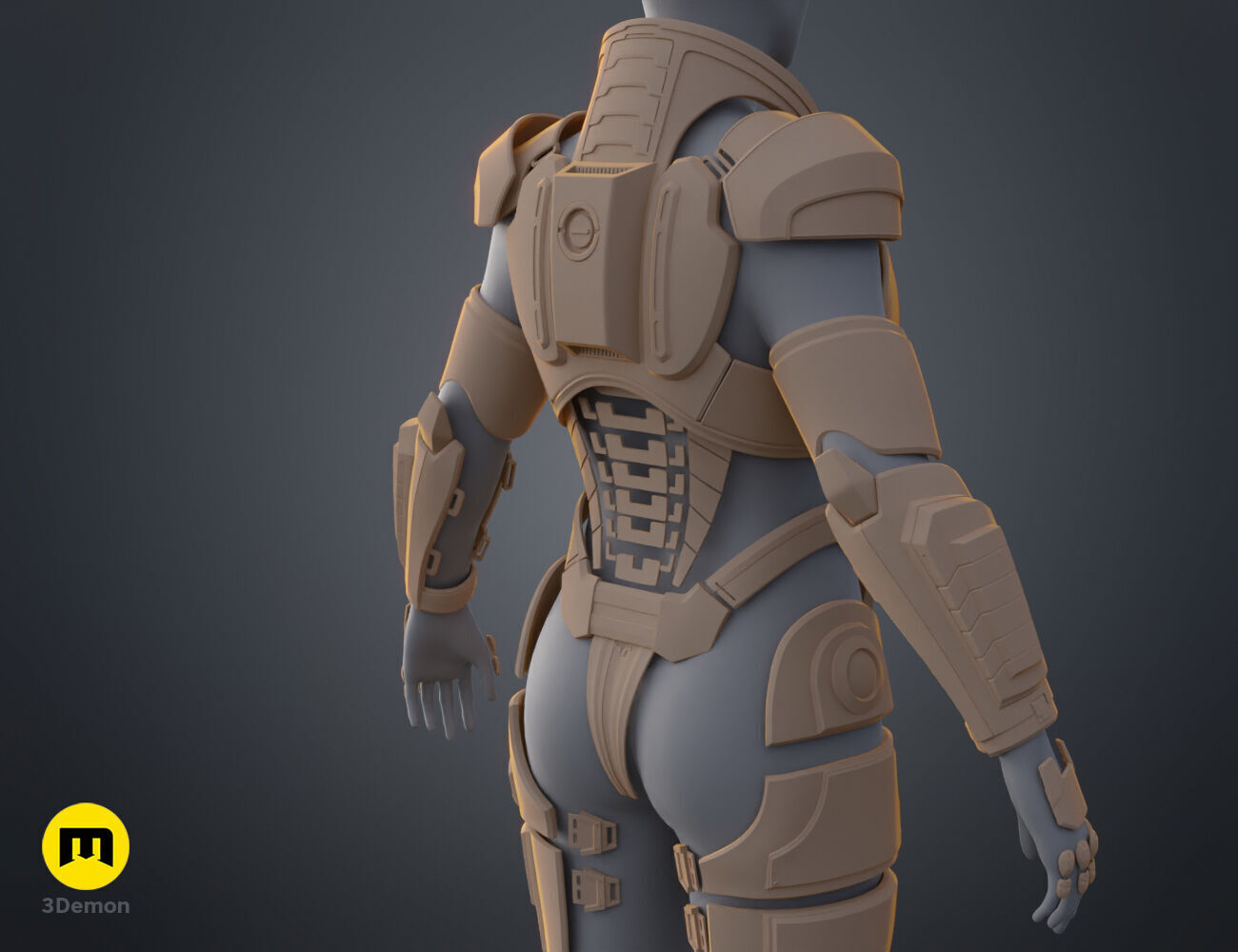 N7 Female Shepard Armor - Mass Effect 3D print model_36