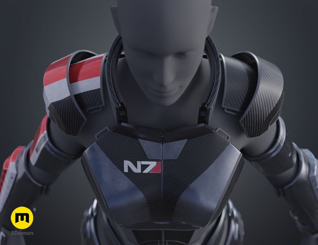 N7 Female Shepard Armor - Mass Effect 3D print model_13