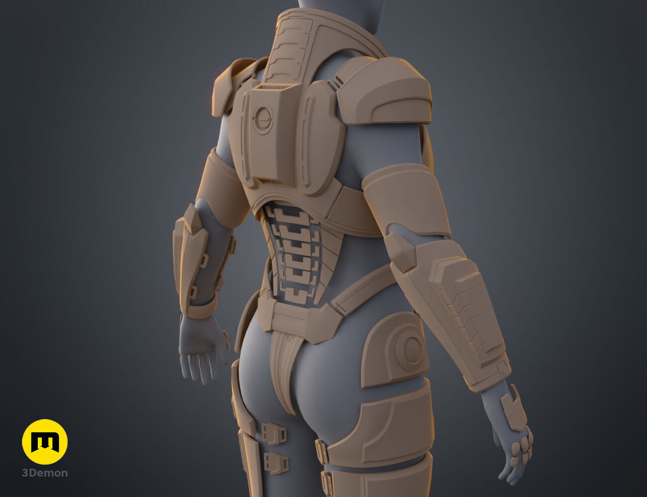N7 Female Shepard Armor - Mass Effect 3D print model_37