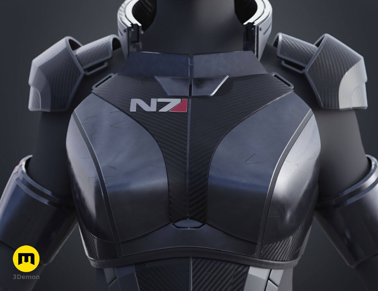 N7 Female Shepard Armor - Mass Effect 3D print model_2